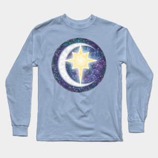 Star Moon Galaxy Long Sleeve T-Shirt